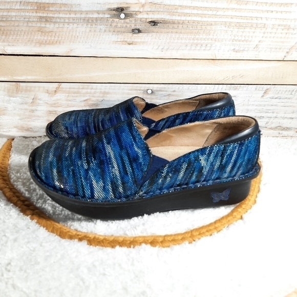 🌟 Alegria Debra wavy navy shoes size 35 - Picture 1 of 5